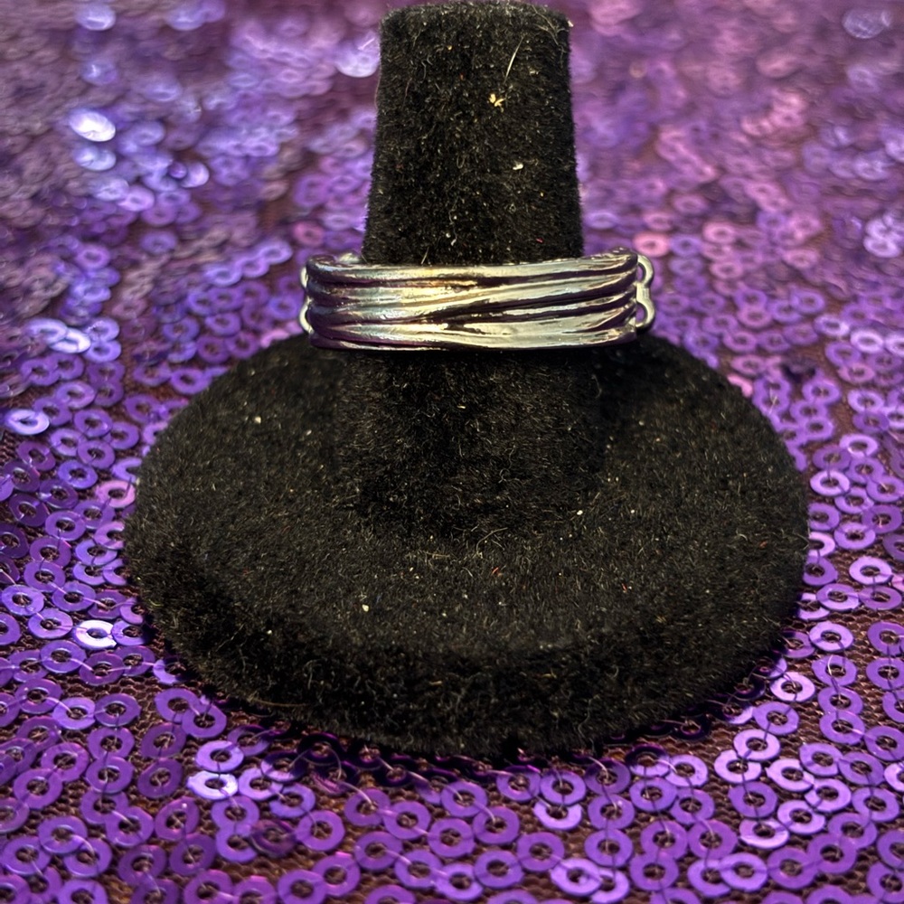 paparazzi Silver Multi-Band Twisted Ring